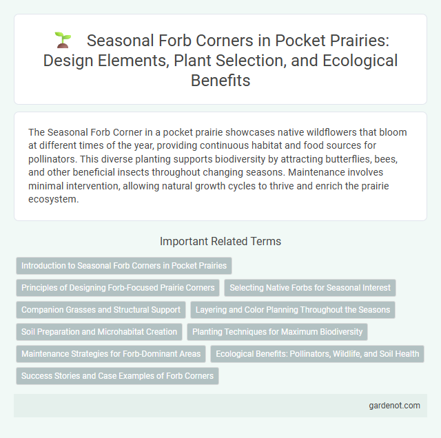 Seasonal Forb Corners in Pocket Prairies: Design Elements, Plant Selection, and Ecological Benefits