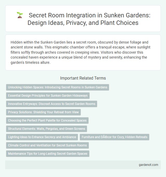 Secret Room Integration in Sunken Gardens: Design Ideas, Privacy, and Plant Choices