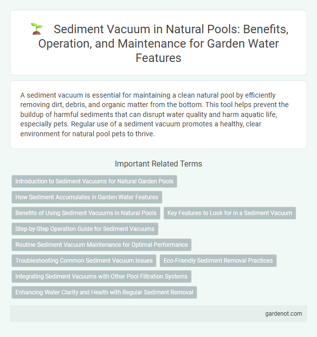 Sediment Vacuum in Natural Pools: Benefits, Operation, and Maintenance for Garden Water Features