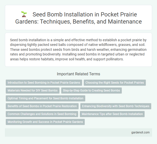 Seed Bomb Installation in Pocket Prairie Gardens: Techniques, Benefits, and Maintenance
