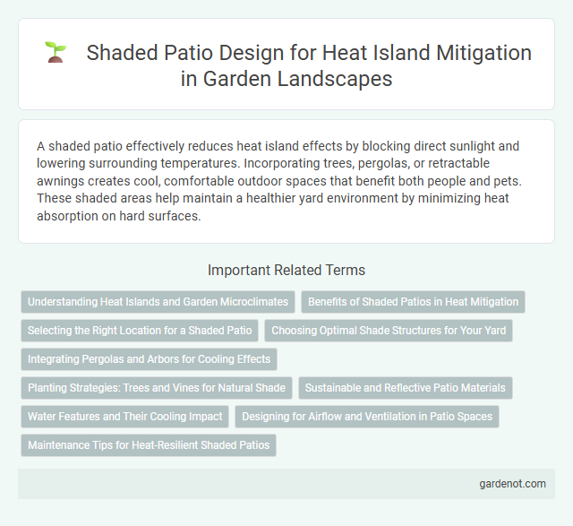 Shaded Patio Design for Heat Island Mitigation in Garden Landscapes