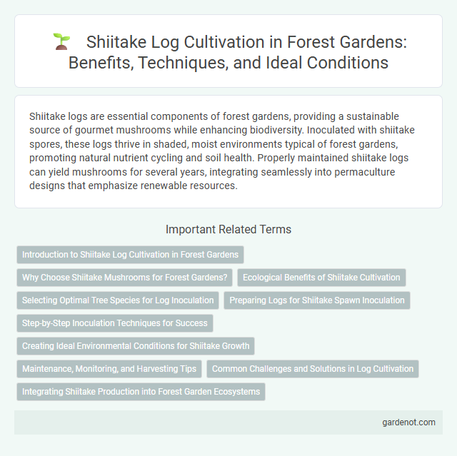Shiitake Log Cultivation in Forest Gardens: Benefits, Techniques, and Ideal Conditions