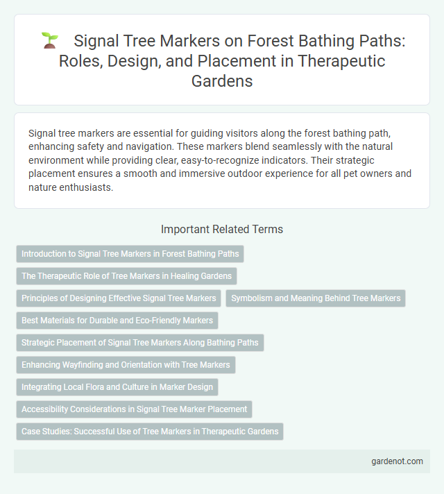 Signal Tree Markers on Forest Bathing Paths: Roles, Design, and Placement in Therapeutic Gardens
