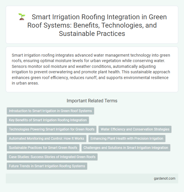 Smart Irrigation Roofing Integration in Green Roof Systems: Benefits, Technologies, and Sustainable Practices