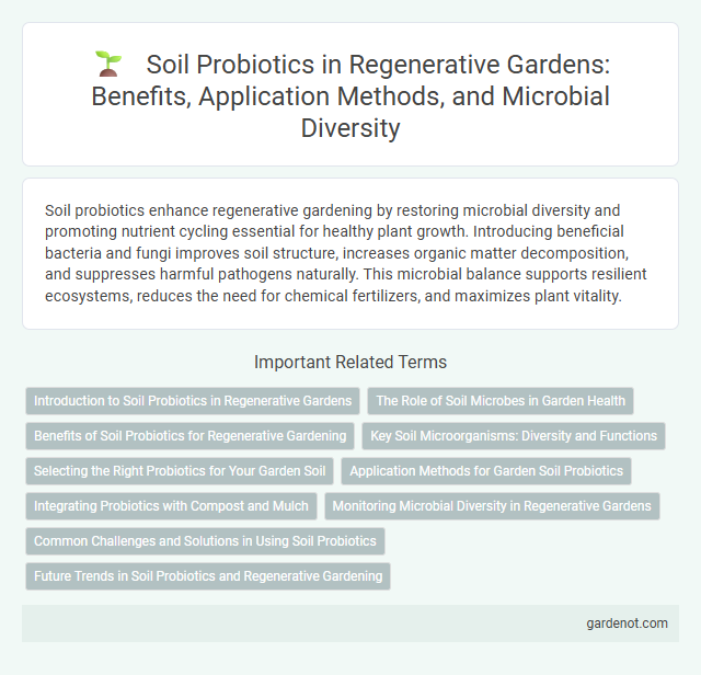 Soil Probiotics in Regenerative Gardens: Benefits, Application Methods, and Microbial Diversity