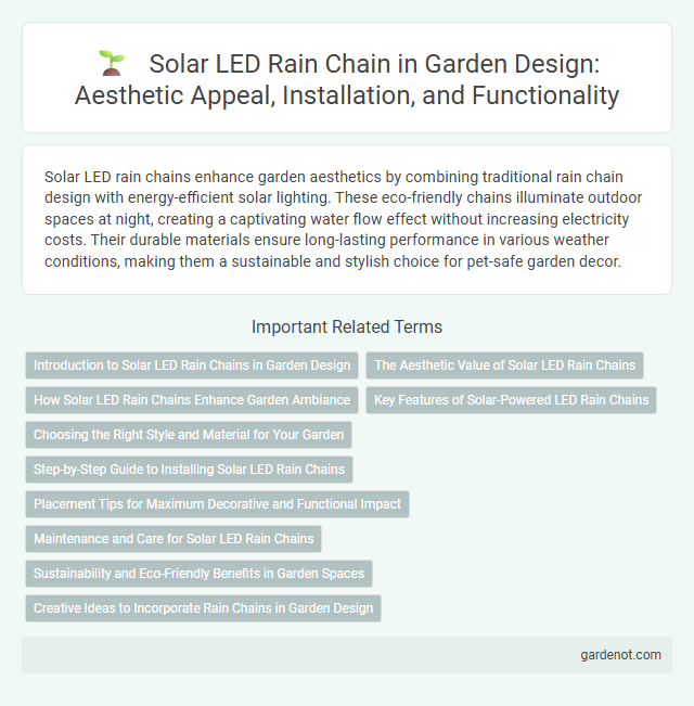 Solar LED Rain Chain in Garden Design: Aesthetic Appeal, Installation, and Functionality