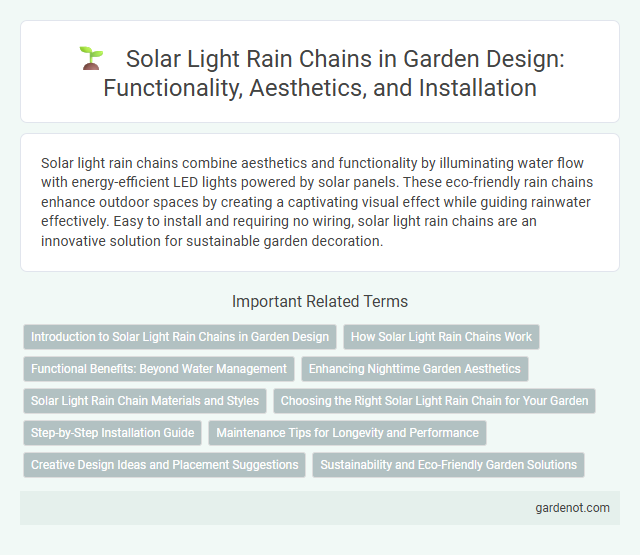 Solar Light Rain Chains in Garden Design: Functionality, Aesthetics, and Installation