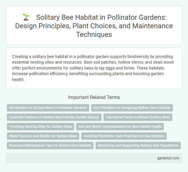 Solitary Bee Habitat in Pollinator Gardens: Design Principles, Plant Choices, and Maintenance Techniques