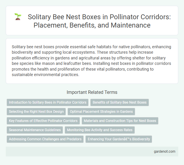 Solitary Bee Nest Boxes in Pollinator Corridors: Placement, Benefits, and Maintenance