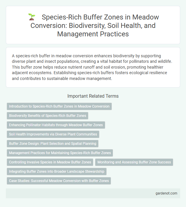 Species-Rich Buffer Zones in Meadow Conversion: Biodiversity, Soil Health, and Management Practices