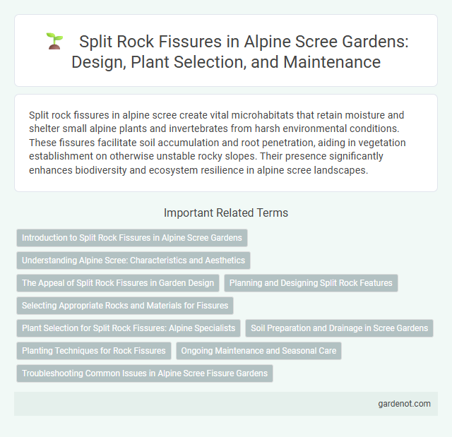 Split Rock Fissures in Alpine Scree Gardens: Design, Plant Selection, and Maintenance