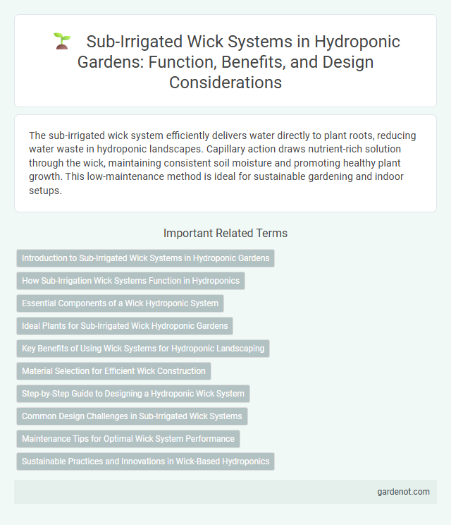 Sub-Irrigated Wick Systems in Hydroponic Gardens: Function, Benefits, and Design Considerations