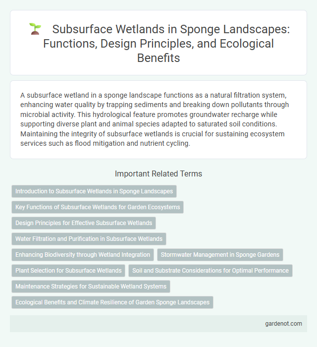 Subsurface Wetlands in Sponge Landscapes: Functions, Design Principles, and Ecological Benefits