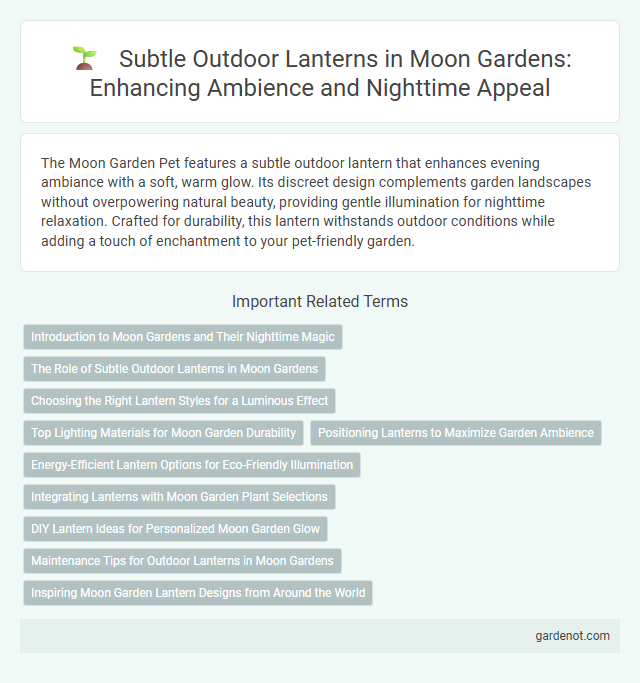 Subtle Outdoor Lanterns in Moon Gardens: Enhancing Ambience and Nighttime Appeal