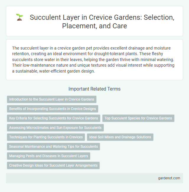 Succulent Layer in Crevice Gardens: Selection, Placement, and Care