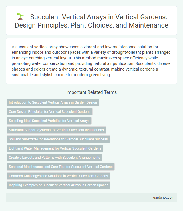 Succulent Vertical Arrays in Vertical Gardens: Design Principles, Plant Choices, and Maintenance