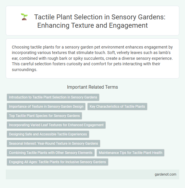 Tactile Plant Selection in Sensory Gardens: Enhancing Texture and Engagement