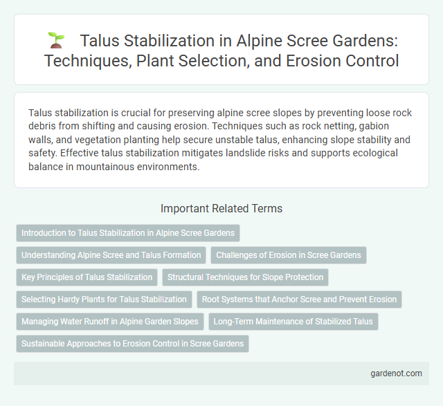 Talus Stabilization in Alpine Scree Gardens: Techniques, Plant Selection, and Erosion Control