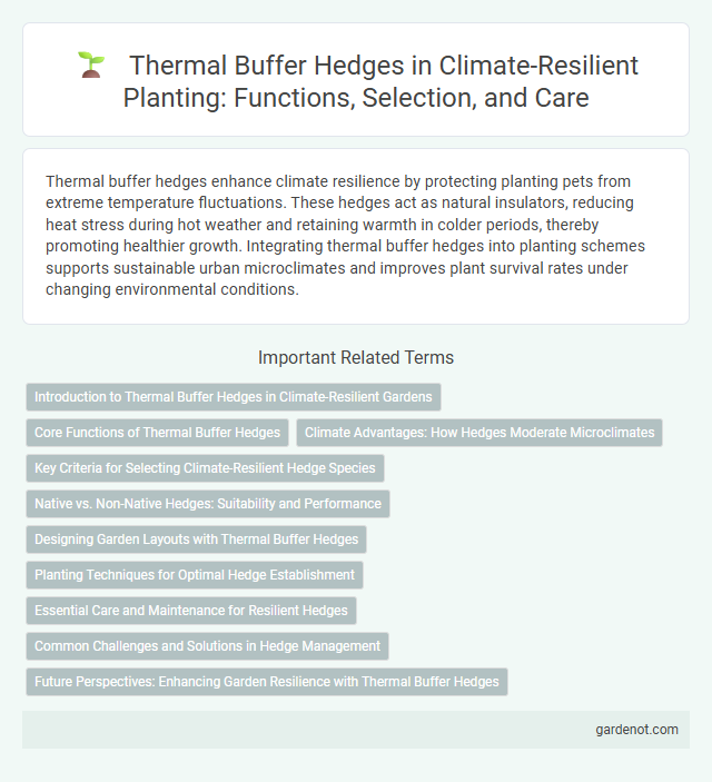 Thermal Buffer Hedges in Climate-Resilient Planting: Functions, Selection, and Care