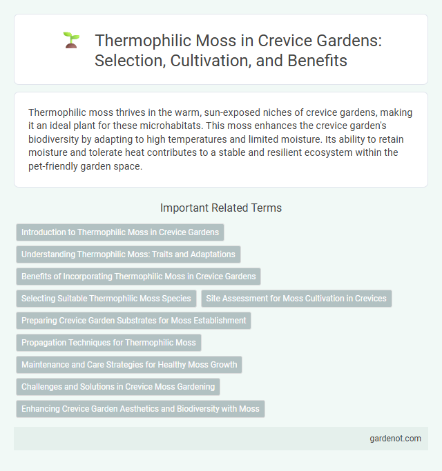 Thermophilic Moss in Crevice Gardens: Selection, Cultivation, and Benefits