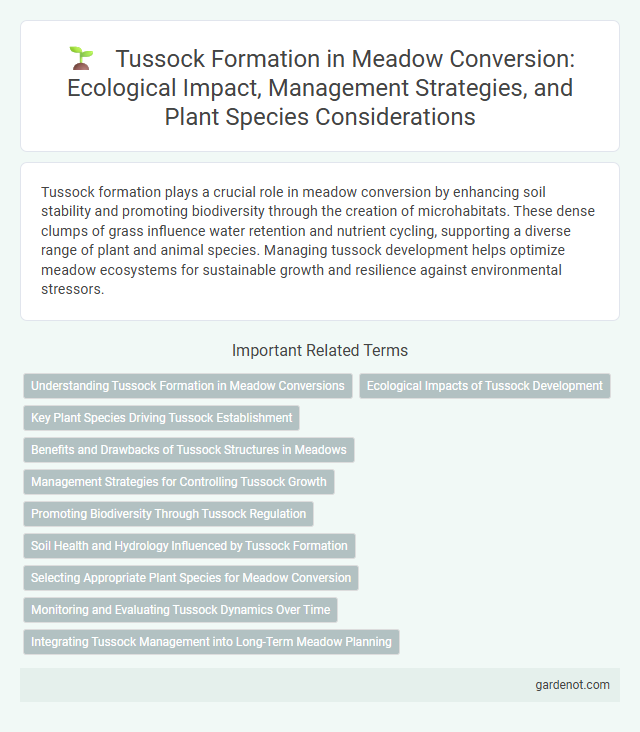 Tussock Formation in Meadow Conversion: Ecological Impact, Management Strategies, and Plant Species Considerations