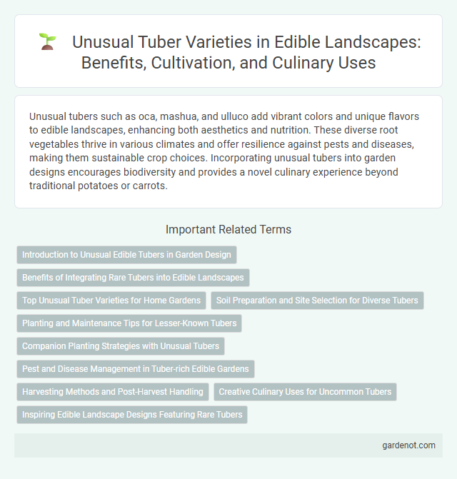 Unusual Tuber Varieties in Edible Landscapes: Benefits, Cultivation, and Culinary Uses
