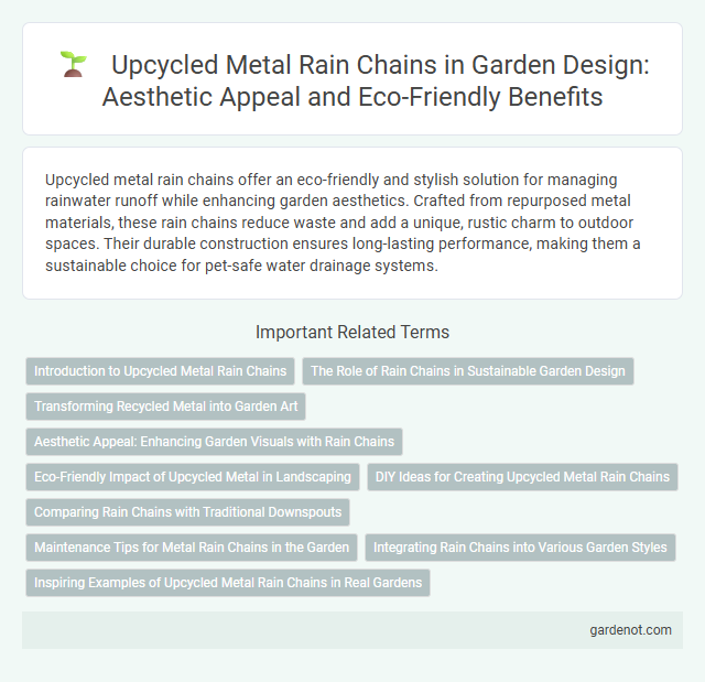 Upcycled Metal Rain Chains in Garden Design: Aesthetic Appeal and Eco-Friendly Benefits