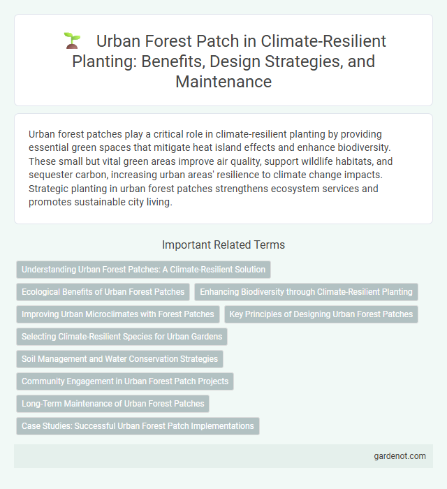 Urban Forest Patch in Climate-Resilient Planting: Benefits, Design Strategies, and Maintenance