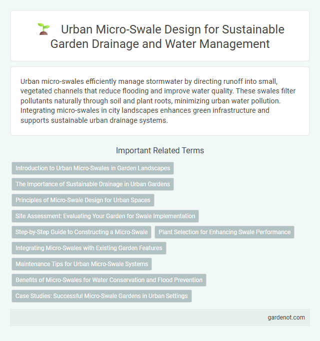 Urban Micro-Swale Design for Sustainable Garden Drainage and Water Management