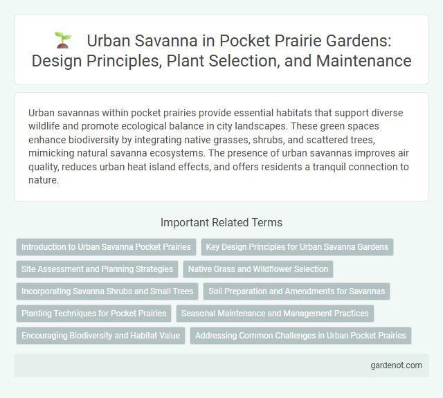Urban Savanna in Pocket Prairie Gardens: Design Principles, Plant Selection, and Maintenance