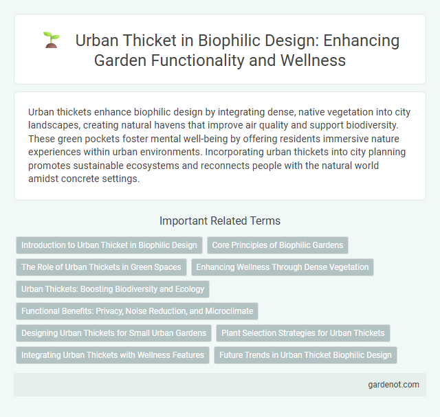 Urban Thicket in Biophilic Design: Enhancing Garden Functionality and Wellness