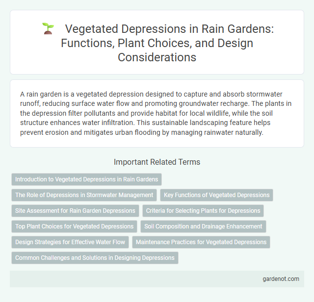 Vegetated Depressions in Rain Gardens: Functions, Plant Choices, and Design Considerations