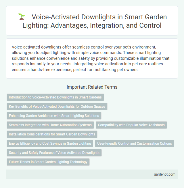 Voice-Activated Downlights in Smart Garden Lighting: Advantages, Integration, and Control