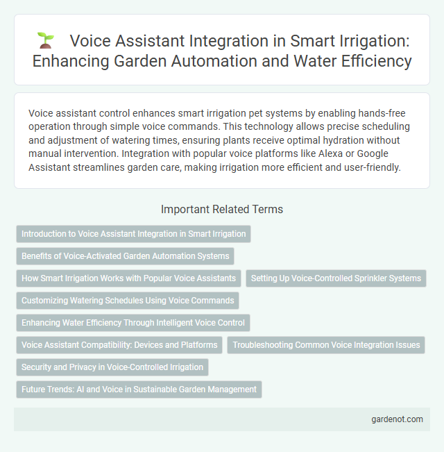Voice Assistant Integration in Smart Irrigation: Enhancing Garden Automation and Water Efficiency