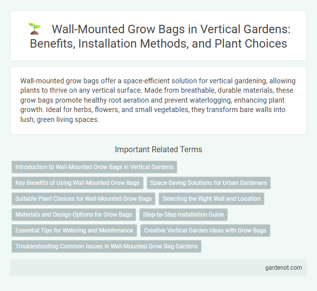 Wall-Mounted Grow Bags in Vertical Gardens: Benefits, Installation Methods, and Plant Choices