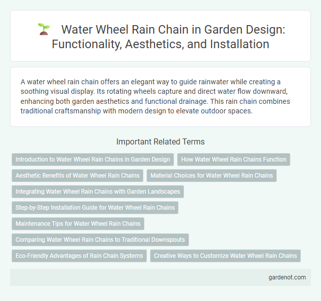 Water Wheel Rain Chain in Garden Design: Functionality, Aesthetics, and Installation