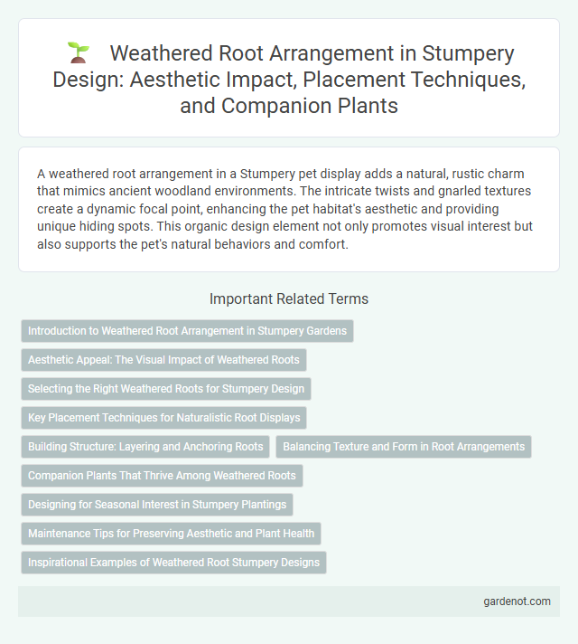 Weathered Root Arrangement in Stumpery Design: Aesthetic Impact, Placement Techniques, and Companion Plants