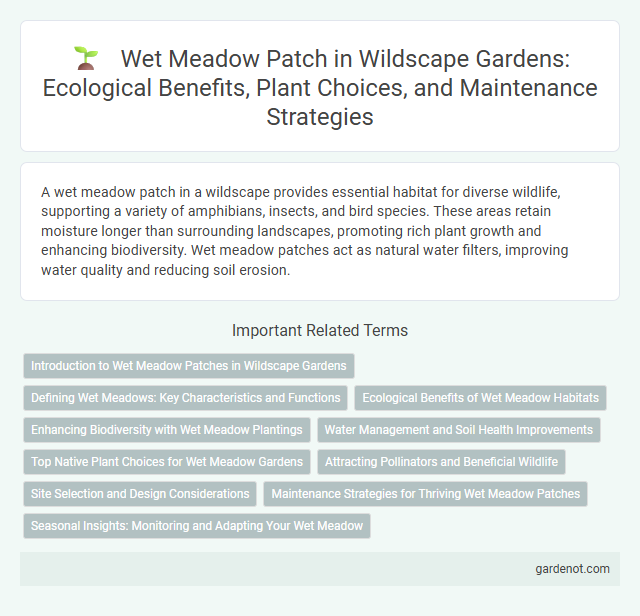 Wet Meadow Patch in Wildscape Gardens: Ecological Benefits, Plant Choices, and Maintenance Strategies