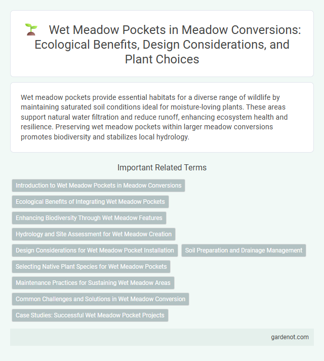 Wet Meadow Pockets in Meadow Conversions: Ecological Benefits, Design Considerations, and Plant Choices