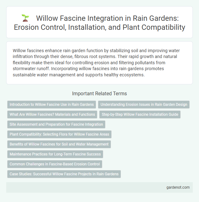 Willow Fascine Integration in Rain Gardens: Erosion Control, Installation, and Plant Compatibility