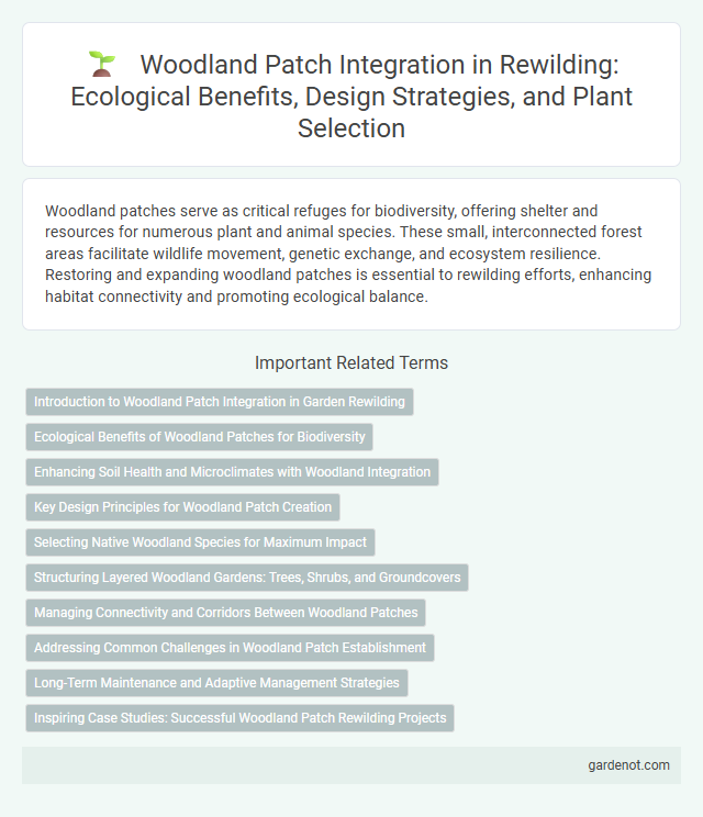 Woodland Patch Integration in Rewilding: Ecological Benefits, Design Strategies, and Plant Selection