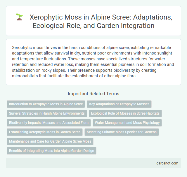 Xerophytic Moss in Alpine Scree: Adaptations, Ecological Role, and Garden Integration