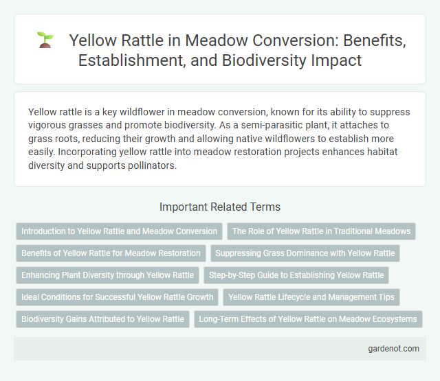 Yellow Rattle in Meadow Conversion: Benefits, Establishment, and Biodiversity Impact