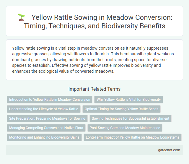 Yellow Rattle Sowing in Meadow Conversion: Timing, Techniques, and Biodiversity Benefits