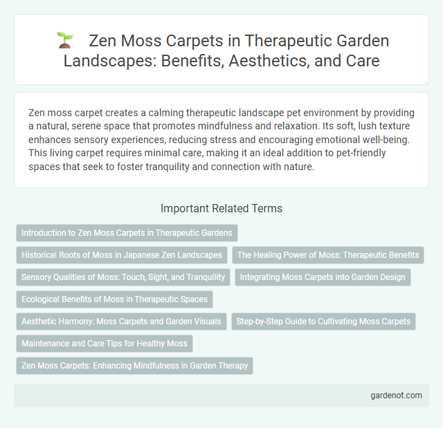 Zen Moss Carpets in Therapeutic Garden Landscapes: Benefits, Aesthetics, and Care