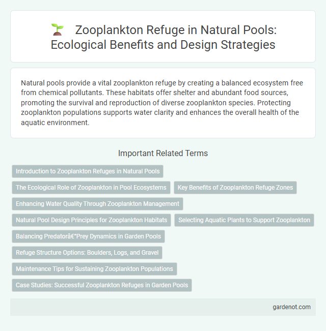 Zooplankton Refuge in Natural Pools: Ecological Benefits and Design Strategies